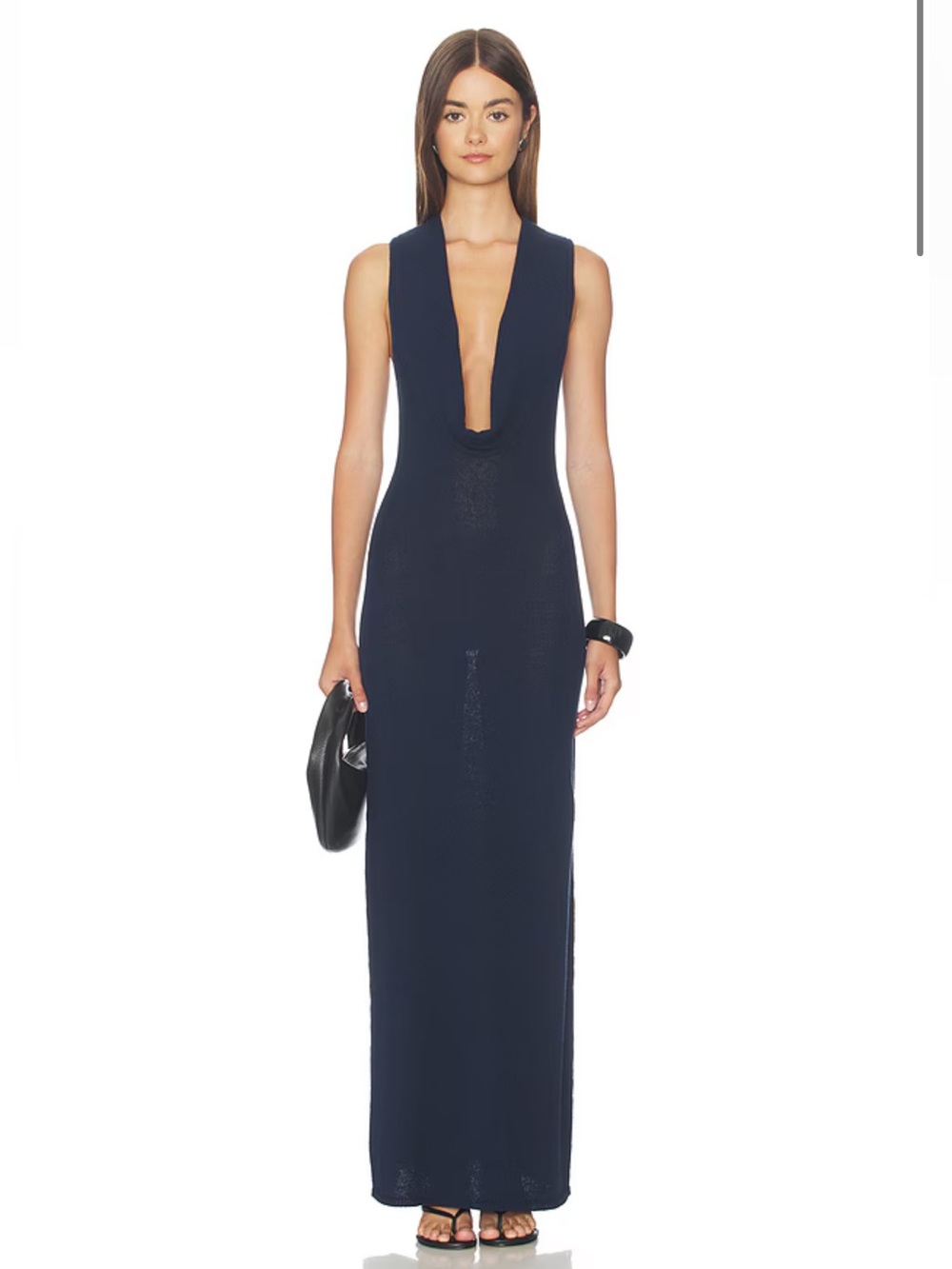 Mckayla Cowl Maxi Dress in Navy
L'Academie